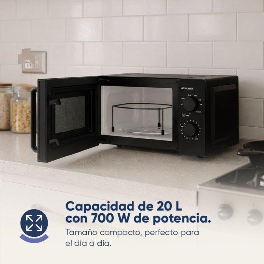 Mikrowelle Origial INFINITYHEAT ESSENTIAL BLACK GRILL 20L 700W mit Grill