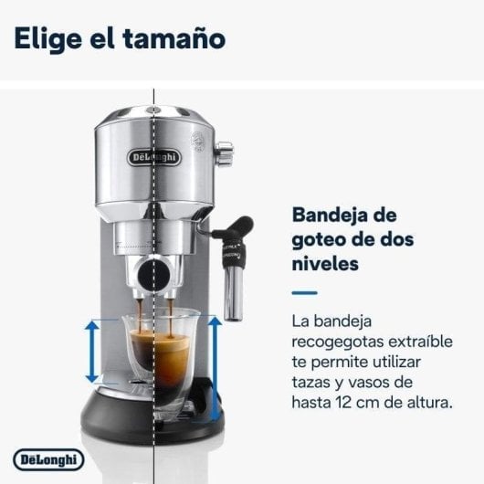Máquina Café Espresso DeLonghi Dedica EC685.M Prata + Descalcificador Líquido EcoDecalk 500ml