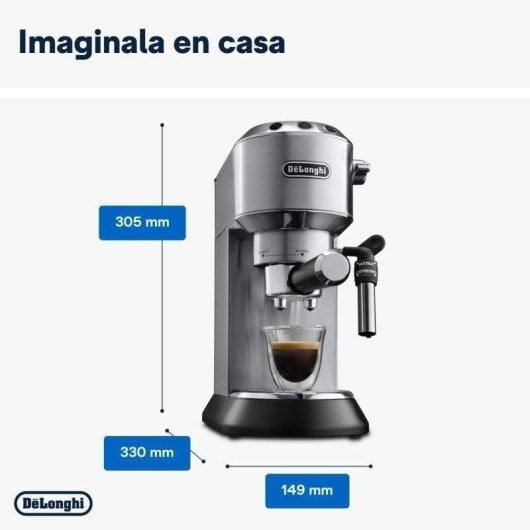 Máquina Café Espresso DeLonghi Dedica EC685.M Prata + Descalcificador Líquido EcoDecalk 500ml