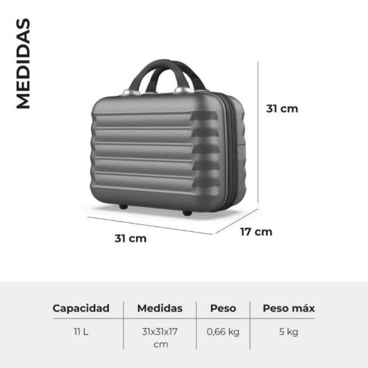 Nécessaire de voyage Numada Upfly Grisgris 11L ABS recyclé imperméable