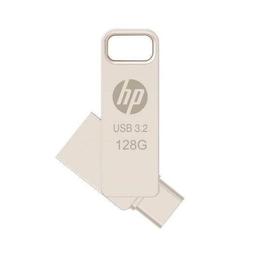 Unidad flash USB PNY HP x206C 128 GB USB-A y USB-C 120 MB/s metálica