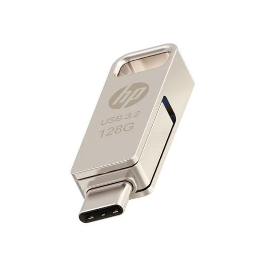 Unidad flash USB PNY HP x206C 128 GB USB-A y USB-C 120 MB/s metálica