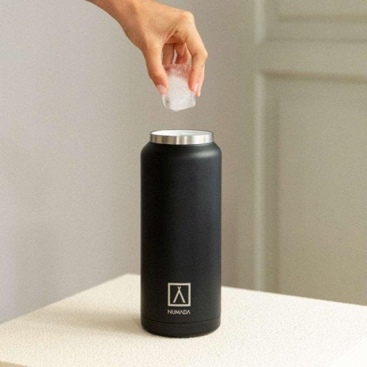Botella térmica Numada Ceramic 1200 ml aislamiento 6 capas negro