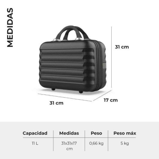 Nécessaire Numada Upfly Negronegro 11L ABS recyclé imperméable