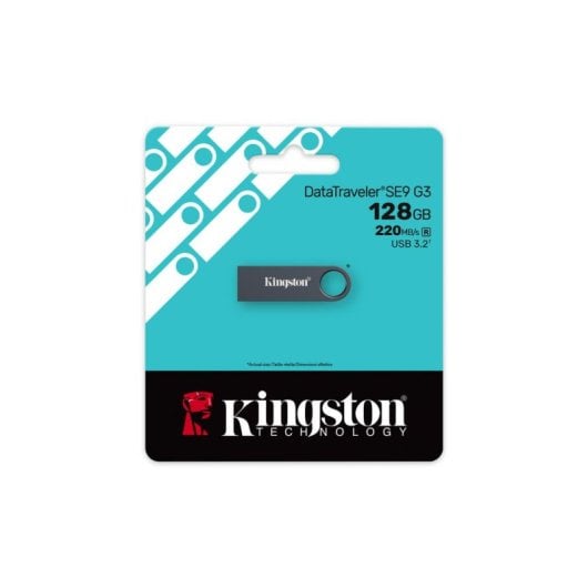 Unidad flash USB Kingston DataTraveler SE9 G3 128 GB USB 3.2 Gen 1 metálica