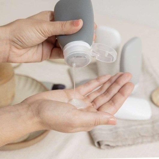 Nécessaire Numada Midweek A20 Transparent 19,8x13,5x6,5 cm 5 flacons silicone