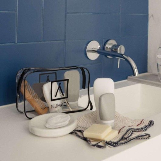 Nécessaire Numada Midweek A20 Transparent 19,8x13,5x6,5 cm 5 flacons silicone