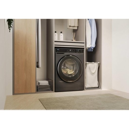 Lavadora Haier HW80-BP14357GTU1 Carga Frontal 8 kg 1400 rpm Clase A Antracita WiFi IA