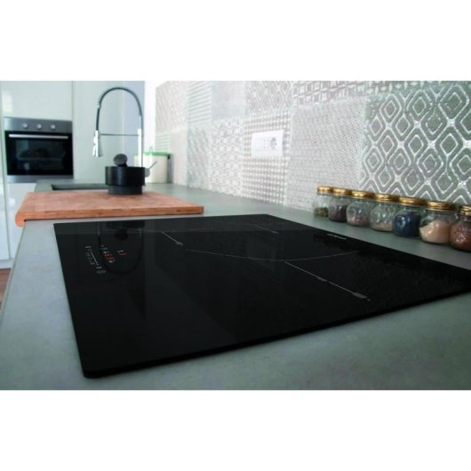 Placa de indução Edesa EIS-6330 R 3 zonas 59 cm Touch Slider vidro preto