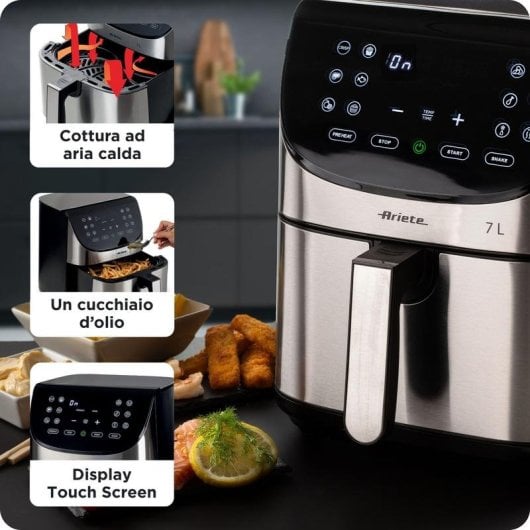 Friteuse sans Huile Ariete 4628/00 7L 1800W avec 12 Programmes et Minuterie