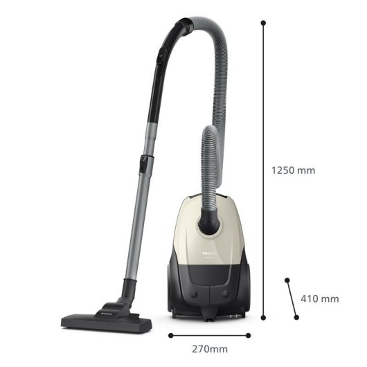 Staubsauger mit Beutel Philips 1000 Series XD1101/10 750W HEPA 3L Schwarz Beige