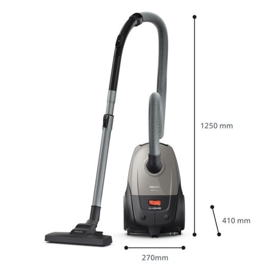 Staubsauger mit Beutel Philips 2000 Series XD2152/12 850W HEPA 3L Grau Schwarz