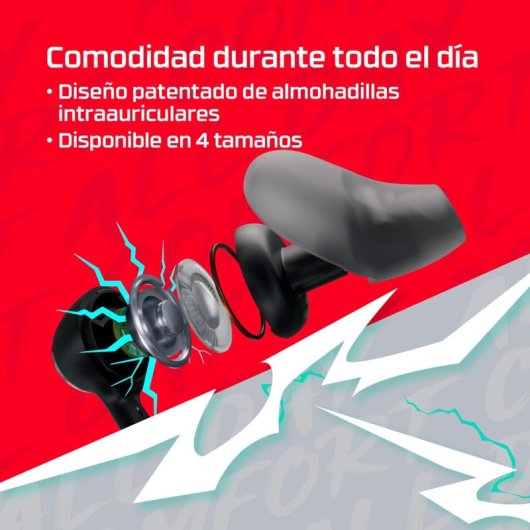 Auriculares HyperX Cloud Earbuds III S con cable USB-C para gaming y multimedia, color rojo