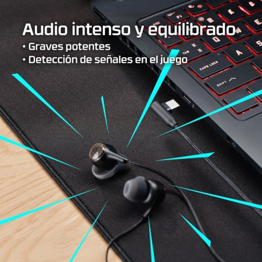 Auriculares HyperX Cloud Earbuds III S con cable USB-C para gaming y multimedia, color rojo