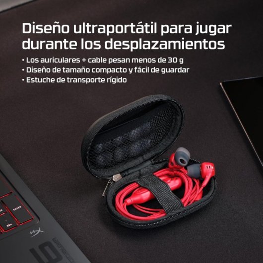 Auriculares HyperX Cloud Earbuds III S con cable USB-C para gaming y multimedia, color rojo