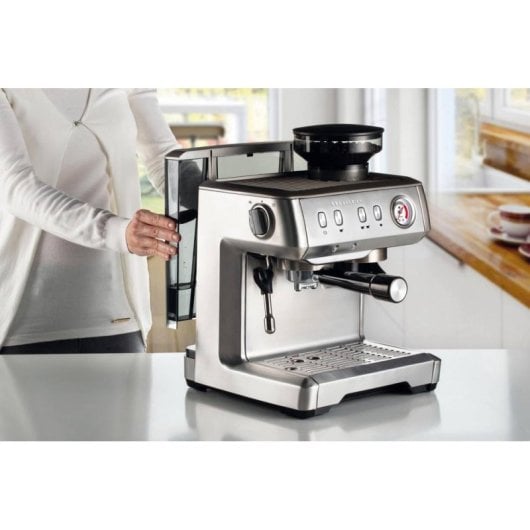 Cafetera Espresso Ariete 1313/10 2L 15 Bares con molinillo integrado y espumador