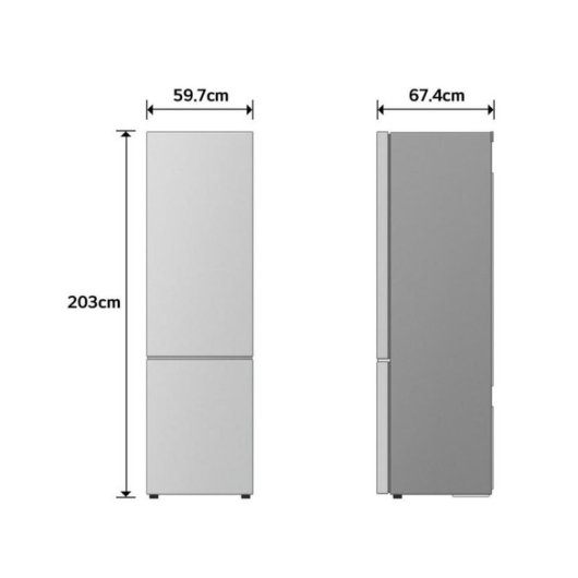 Frigorífico Combi LG GBBSJ20DEP No Frost 203cm 375L D Preto WiFi