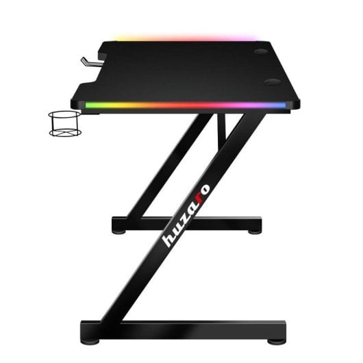 Mesa Gaming Huzaro 120cm PVC Aço LED RGB Multicor