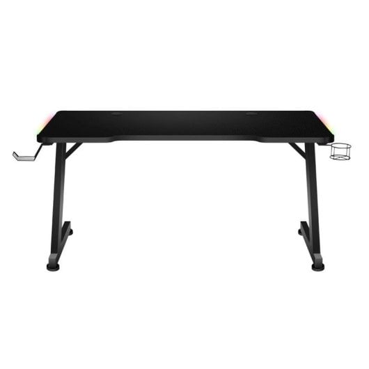 Mesa Gaming Huzaro 120cm PVC Aço LED RGB Multicor