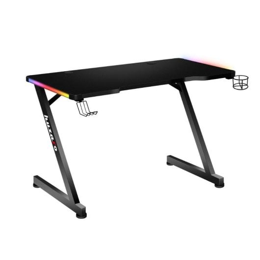 Mesa Gaming Huzaro 120cm PVC Aço LED RGB Multicor