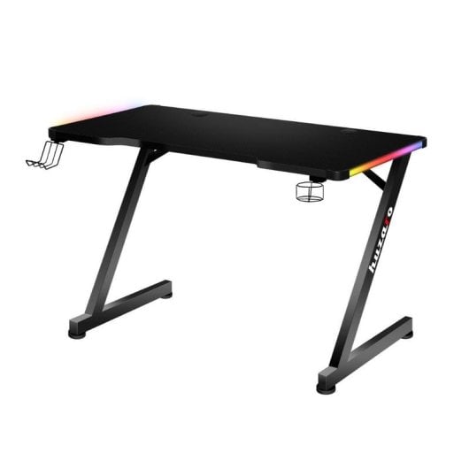 Mesa Gaming Huzaro 120cm PVC Aço LED RGB Multicor