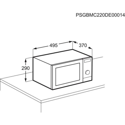 Mikrowelle AEG MFB295DB 29 Liter 900W mit Grill LED-Anzeige