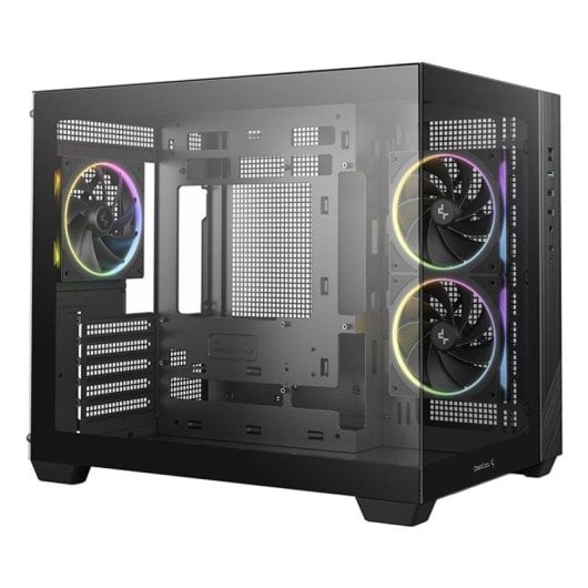 Caixa Micro-ATX DeepCool CG330 3F Vidro Temperado 3 Ventoinhas ARGB Preta