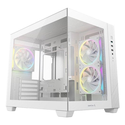 Caixa Micro-ATX DeepCool CG330 3F WH Vidro Temperado 3 Ventoinhas ARGB Branca