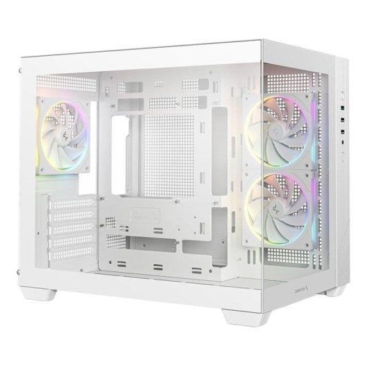 Caixa Micro-ATX DeepCool CG330 3F WH Vidro Temperado 3 Ventoinhas ARGB Branca