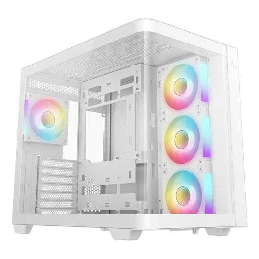 PC-Gehäuse DeepCool CG530U 4F Weiß Curved Glass 4x ARGB PWM USB-C