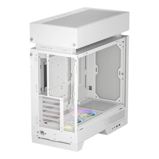 PC-Gehäuse DeepCool CL660 WH Hypersplit Tower 2x120mm ARGB Type C Weiß
