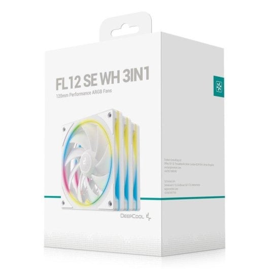 Ventilador suplementario DeepCool FL12R SE WH 120 mm 1900 RPM ARGB pack 3 unidades