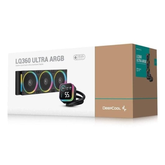 Refrigeração Líquida DeepCool LQ360 ULTRA ARGB 360mm 3 Ventoinhas LCD ARGB