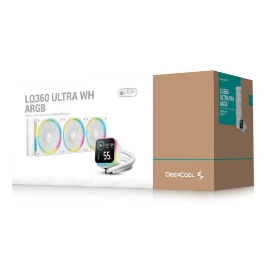 Refrigeração Líquida DeepCool LQ360 ULTRA WH 360mm 3 Ventoinhas LCD ARGB