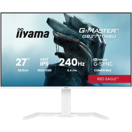 Écran PC iiyama G-MASTER GB2771HSU-W1 27" Full HD 240Hz Fast IPS HDR Blanc Hauteur Réglable Temps de Réponse 0,4 ms