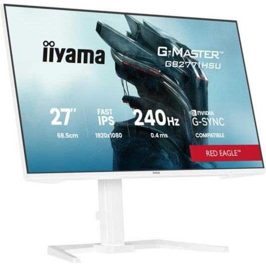 Écran PC iiyama G-MASTER GB2771HSU-W1 27" Full HD 240Hz Fast IPS HDR Blanc Hauteur Réglable Temps de Réponse 0,4 ms