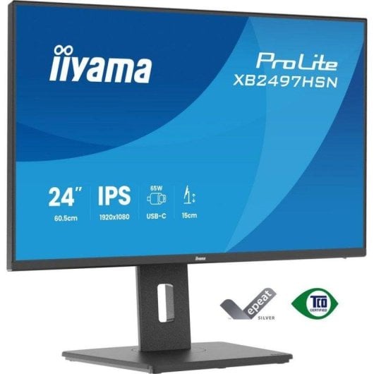 Monitor iiyama ProLite XB2497HSN-B1 23,8" FullHD 100Hz IPS USB-C Altura Ajustable 1ms