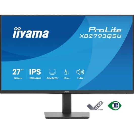 Écran PC iiyama ProLite XB2793QSU-B1 27" Quad HD 75Hz IPS 1ms Hauteur réglable Haut-parleurs