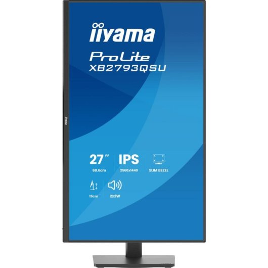 Écran PC iiyama ProLite XB2793QSU-B1 27" Quad HD 75Hz IPS 1ms Hauteur réglable Haut-parleurs