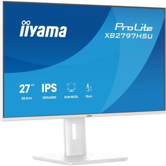 Monitor iiyama ProLite XB2797HSU-W1 27" FullHD 120Hz IPS Branco Altura Ajustável 1ms