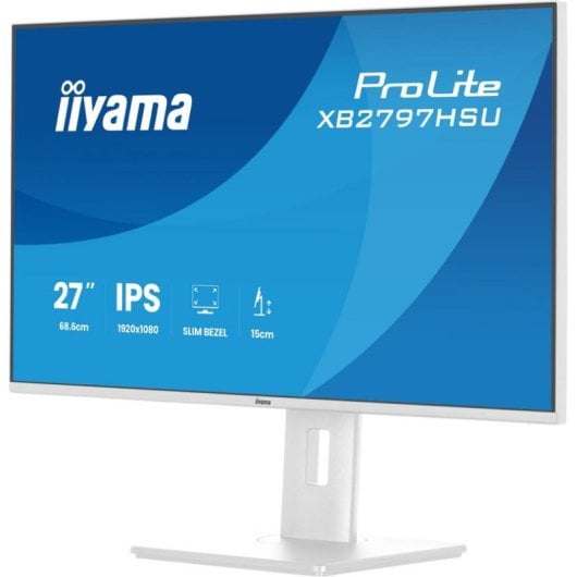 Monitor iiyama ProLite XB2797HSU-W1 27" FullHD 120Hz IPS Branco Altura Ajustável 1ms