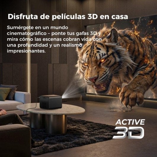 Proyector Ultimea Poseidon E100 FullHD 1800 Lúmenes 300" DLP Smart TV Google Portabel