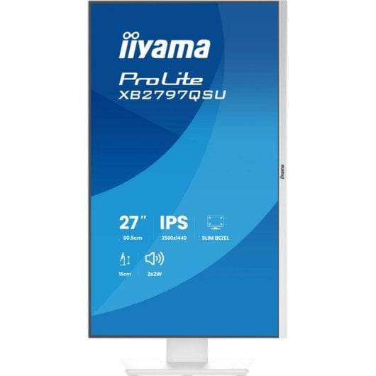 Monitor iiyama ProLite XB2797QSU-W1 27" QuadHD 75Hz IPS Branco FreeSync 1ms