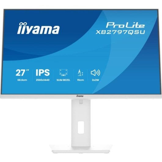 Monitor iiyama ProLite XB2797QSU-W1 27" QuadHD 75Hz IPS Branco FreeSync 1ms