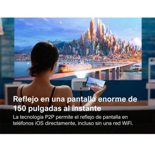 Proyector Ultimea Apollo P10 HD 300 Lúmenes 120" LED LCD WiFi Portabel Mirroring