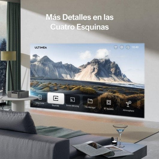 Proyector Ultimea Apollo P40 FullHD 700 Lúmenes 150" LCD Smart Autoenfoque WiFi Bluetooth