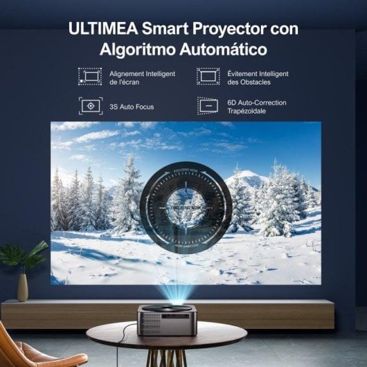 Proyector Ultimea Apollo P40 FullHD 700 Lúmenes 150" LCD Smart Autoenfoque WiFi Bluetooth