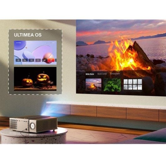 Proyector Ultimea Apollo P60 FullHD 900 Lúmenes 120" LCD Smart WiFi Bluetooth Miracast Airplay