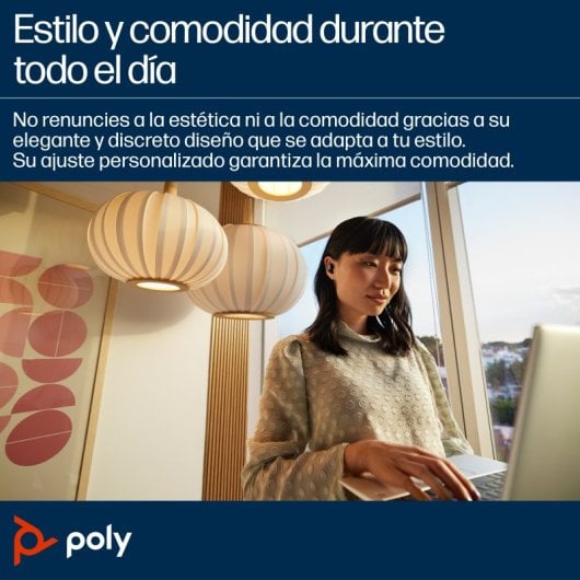 Poly Voyager Free 20 Auriculares Inalámbricos Bluetooth con Cancelación de Ruido + Estuche de Carga
