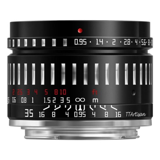 Objektiv TTArtisan C35095-BS-E 50 mm f/0.95 Manuell MILC E-Mount Schwarz